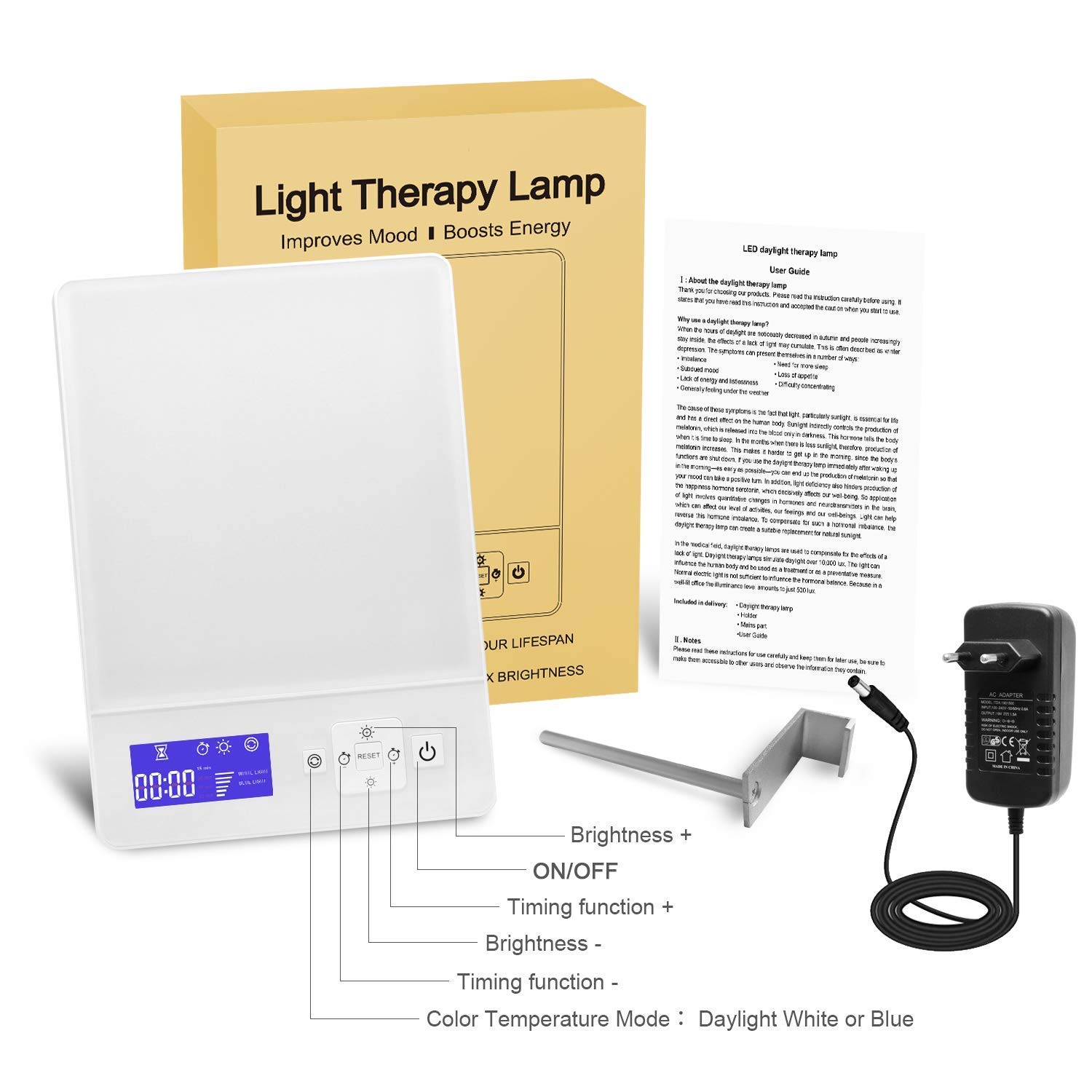 Lámpara LED de Luz Diurna, Simulación de Luz de Día, PVC 18.00W 240.00V