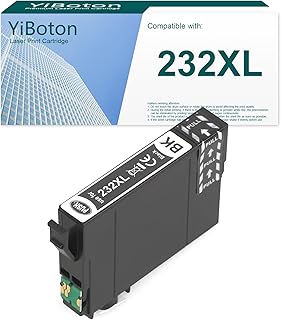 YiBoton 232XL Ink Cartridges Black Remanufactured for Epson 232 High-Capacity Ink Cartridges T232 232 XL T232XL Replacement for Epson XP-4200 XP-4205 WF-2930 WF-2950 Printer.