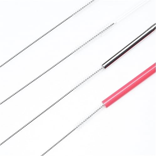 Miniatura 6 de Cepillo limpiador de pajillas, cerdas de nailon extra largas y mango de acero inoxidable cepillos de limpieza para lavar popotes de metal de