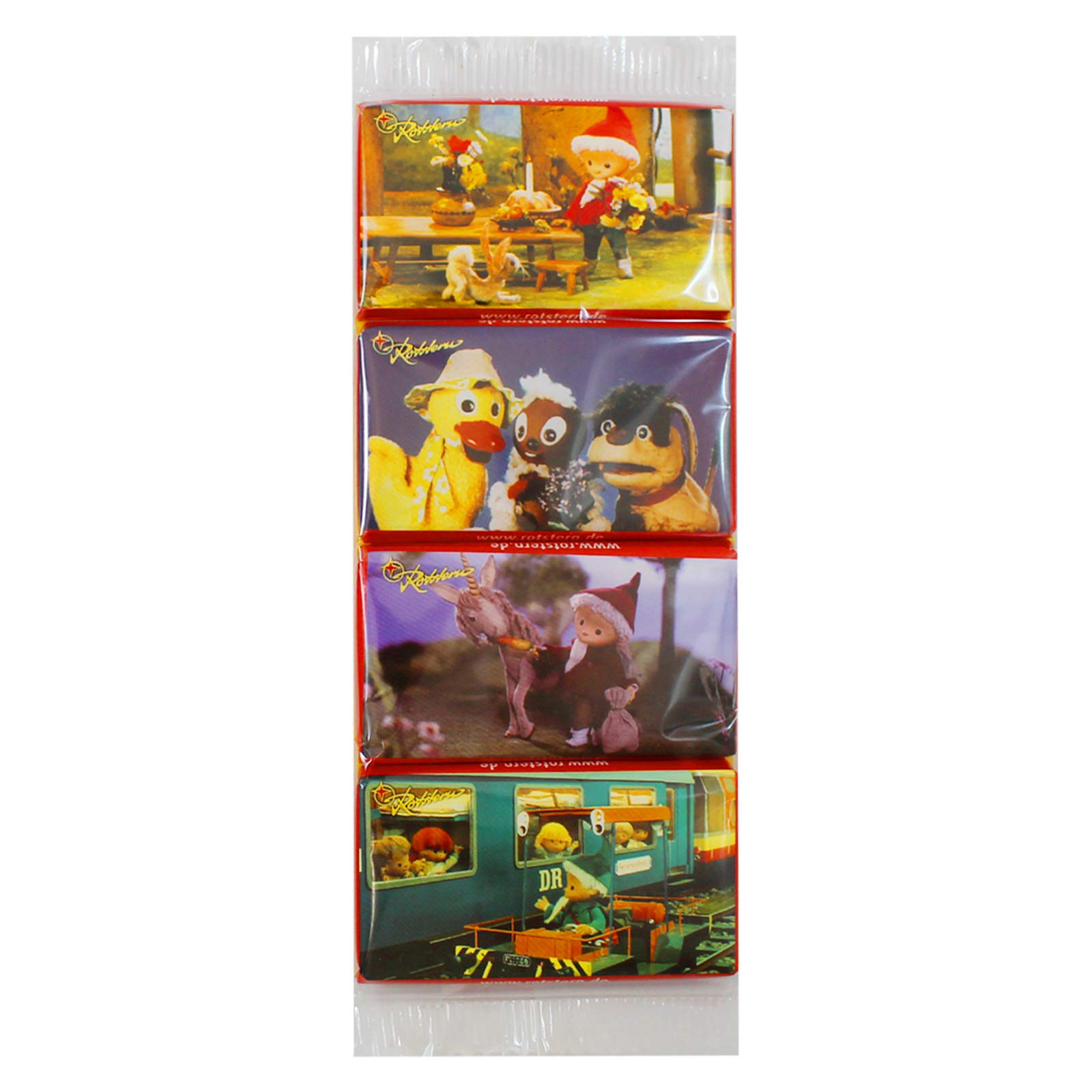 44er Pack Rotstern Sandmann-Tafeln (44 x 4 Tafeln à 15 g) Milchschokolade, Vollmilchschokolade, Schokotäfelchen, Sandmanntafeln