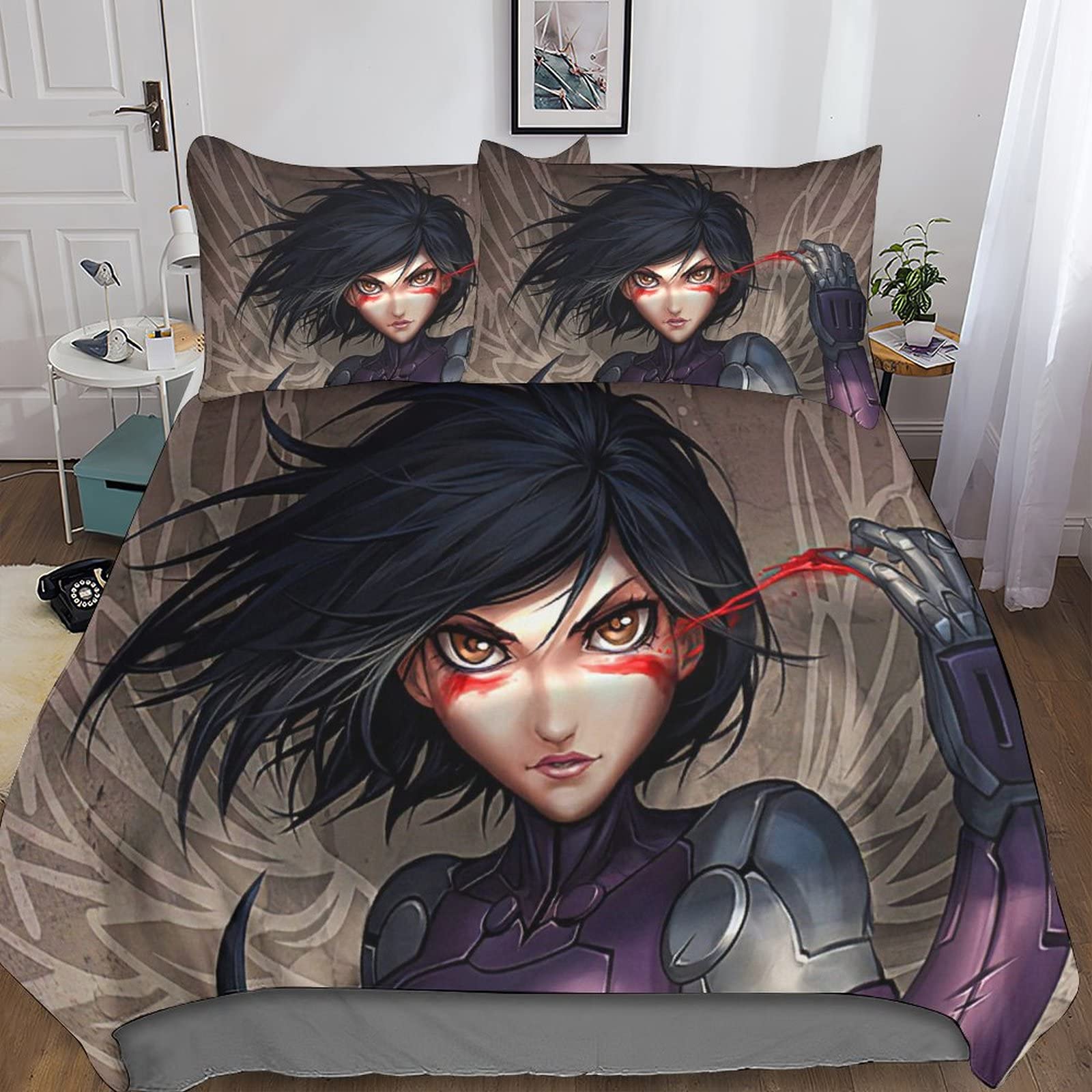 Housse de couette zippée facile à laver Battle Angels pour éliminer la corvée de lit