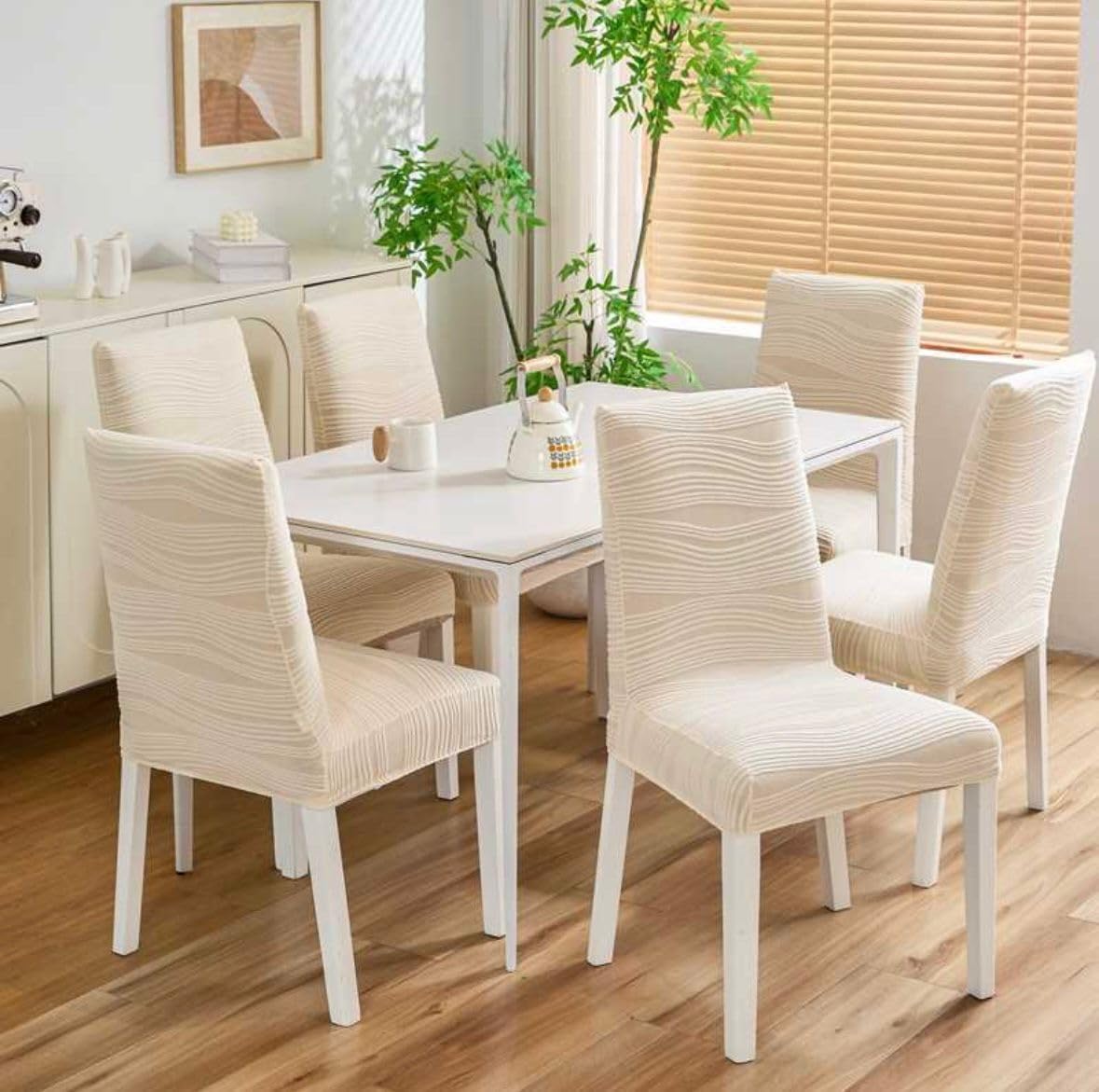 Orange Jacquard Chair Covers - Stretch & Protect! -24
