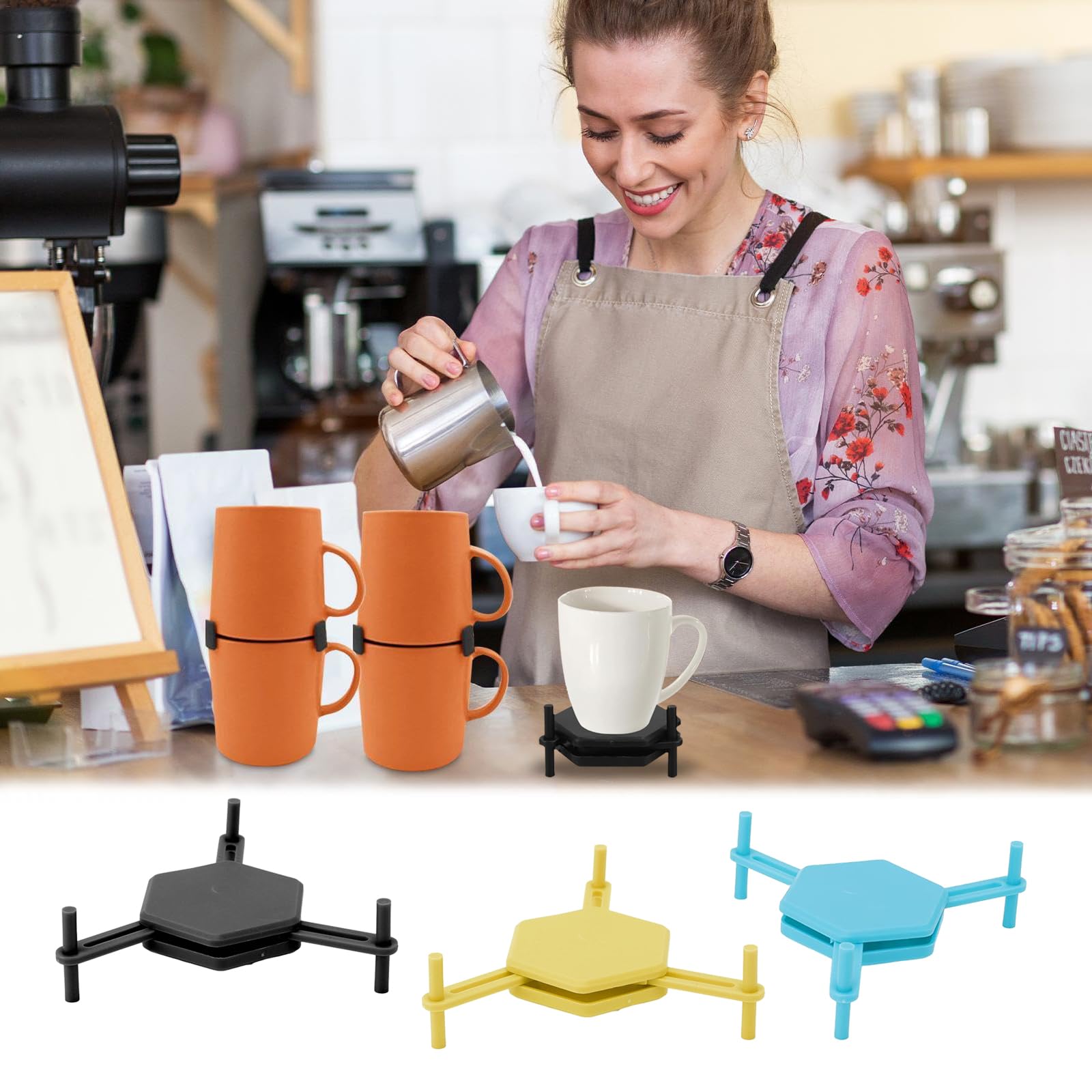 Étagère à tasses | Porte-gobelets | étagère à tasses de cuisine | Support de tasse | Organisateur de tasses et de mugs - France
