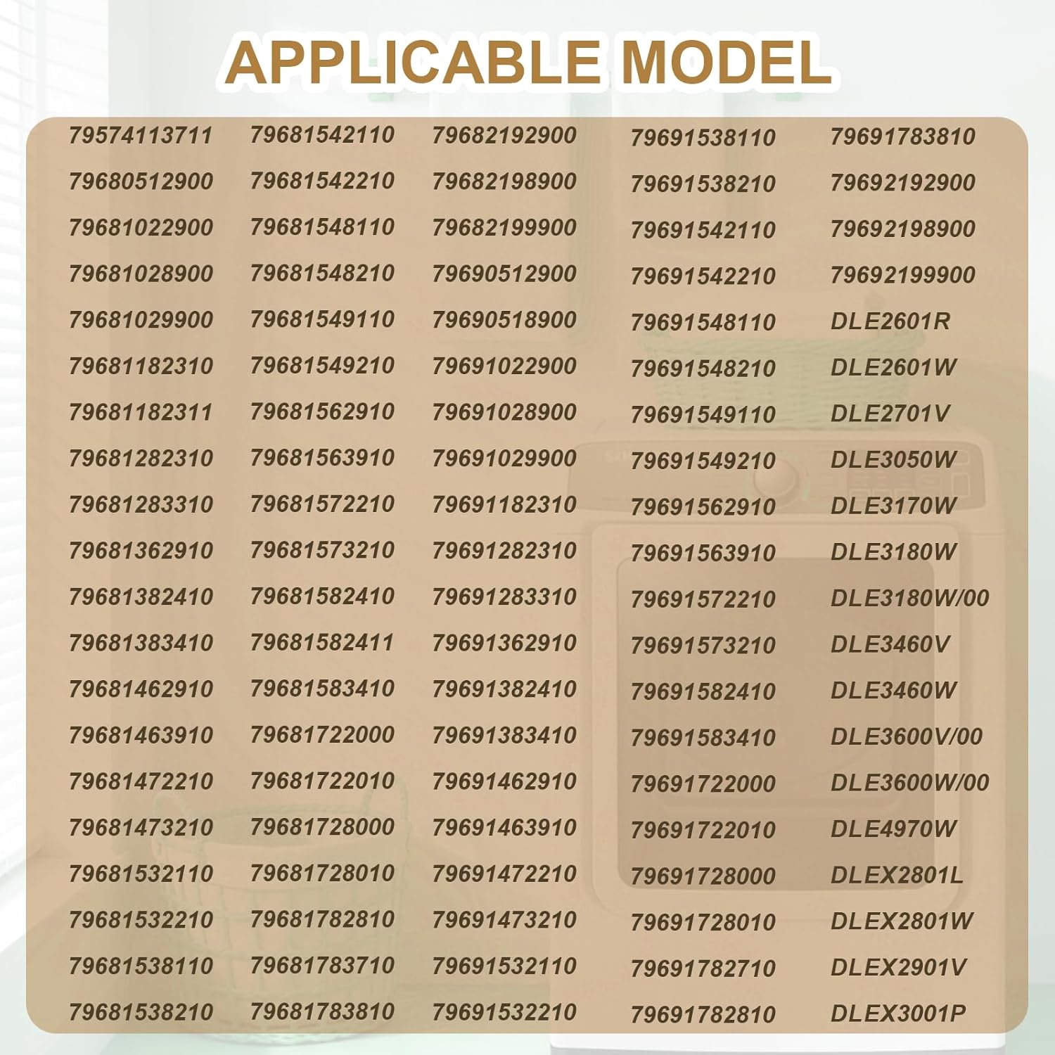 Dryer Lint Screen Filter Compatible with DLEX3470W DLGX3471W DLEX3570W DLGX3571W DLEX3370R DLE3600W/00 DLGX3601W/00 DLEX3885C DLE3170W DLGX4271W 79691582410 79691583410 79692198900 79681582410