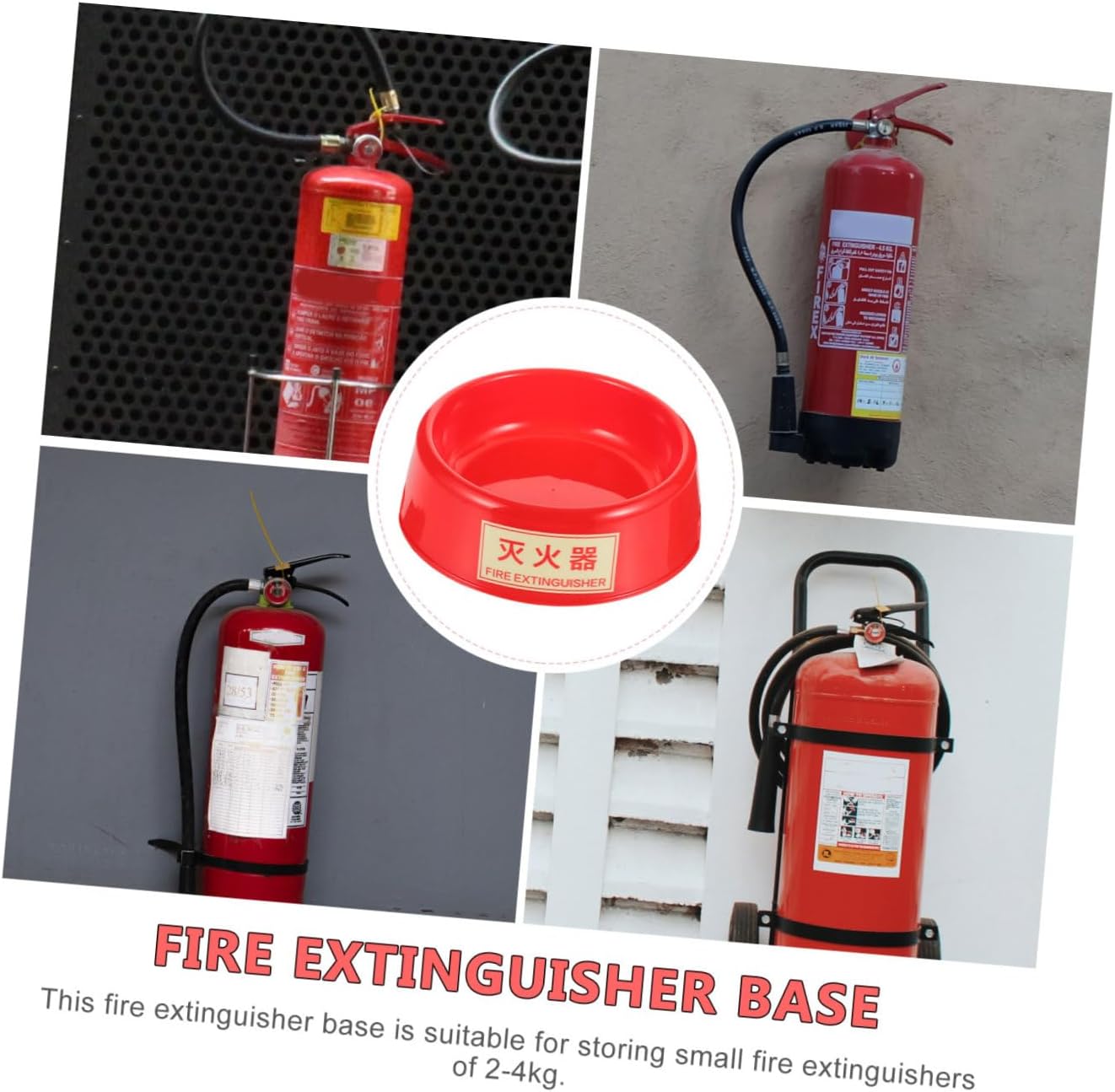 Fire Extinguisher Stand Portable Fire Extinguisher Base Plastic Ledge Shine Hold 4-8LB