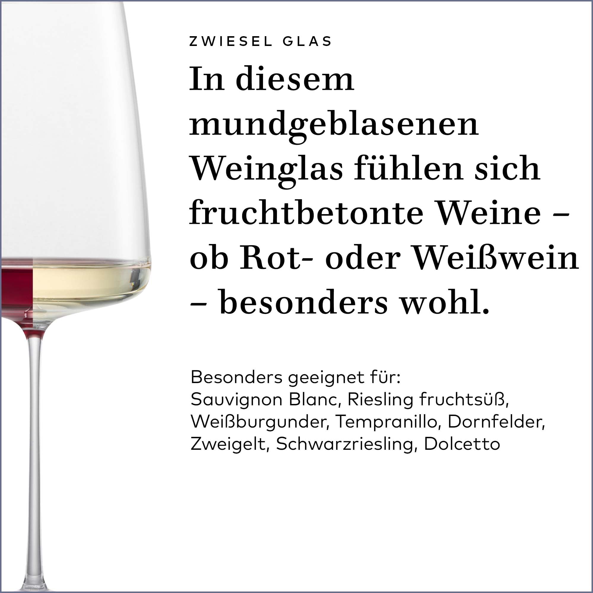 Zwiesel Glas 122053 Freuchtig & Fein afrutado & Fein, 555 milliters | Copa de vino soplada artesanalmente para vino tinto y blanco, vasos de cristal Tritan® de alta calidad para vino
