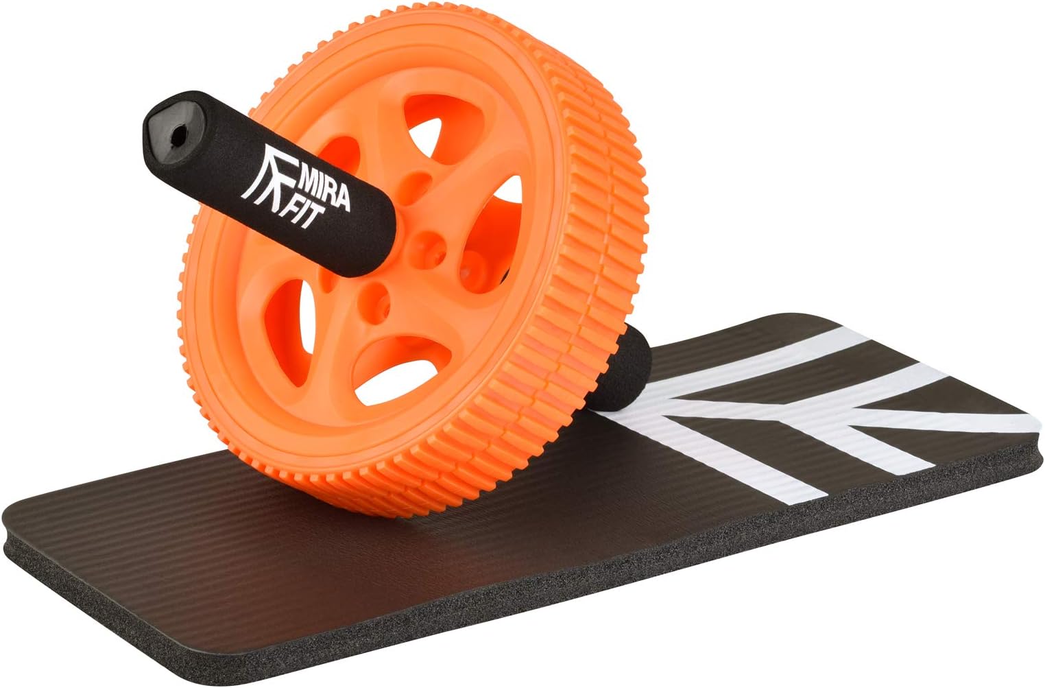 Power Ab Roller and Knee Pad - Orange