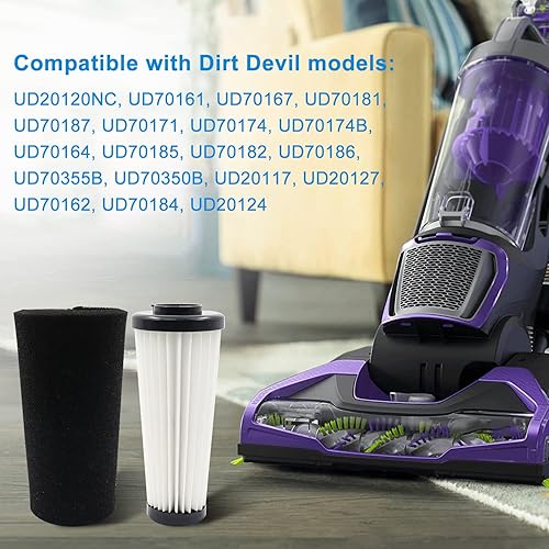 Miniatura 2 de Filtro de repuesto F112, paquete de 6 unidades compatibles con aspiradora vertical Dirt Devil, juego de filtros de captura de olores Endura pre