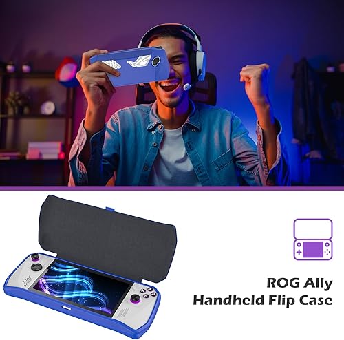 Miniatura 7 de ProCase Funda con tapa mejorada para ASUS ROG Ally Gaming Handheld de 7 pulgadas 2023, funda protectora con cubierta frontal magnética extraíble,