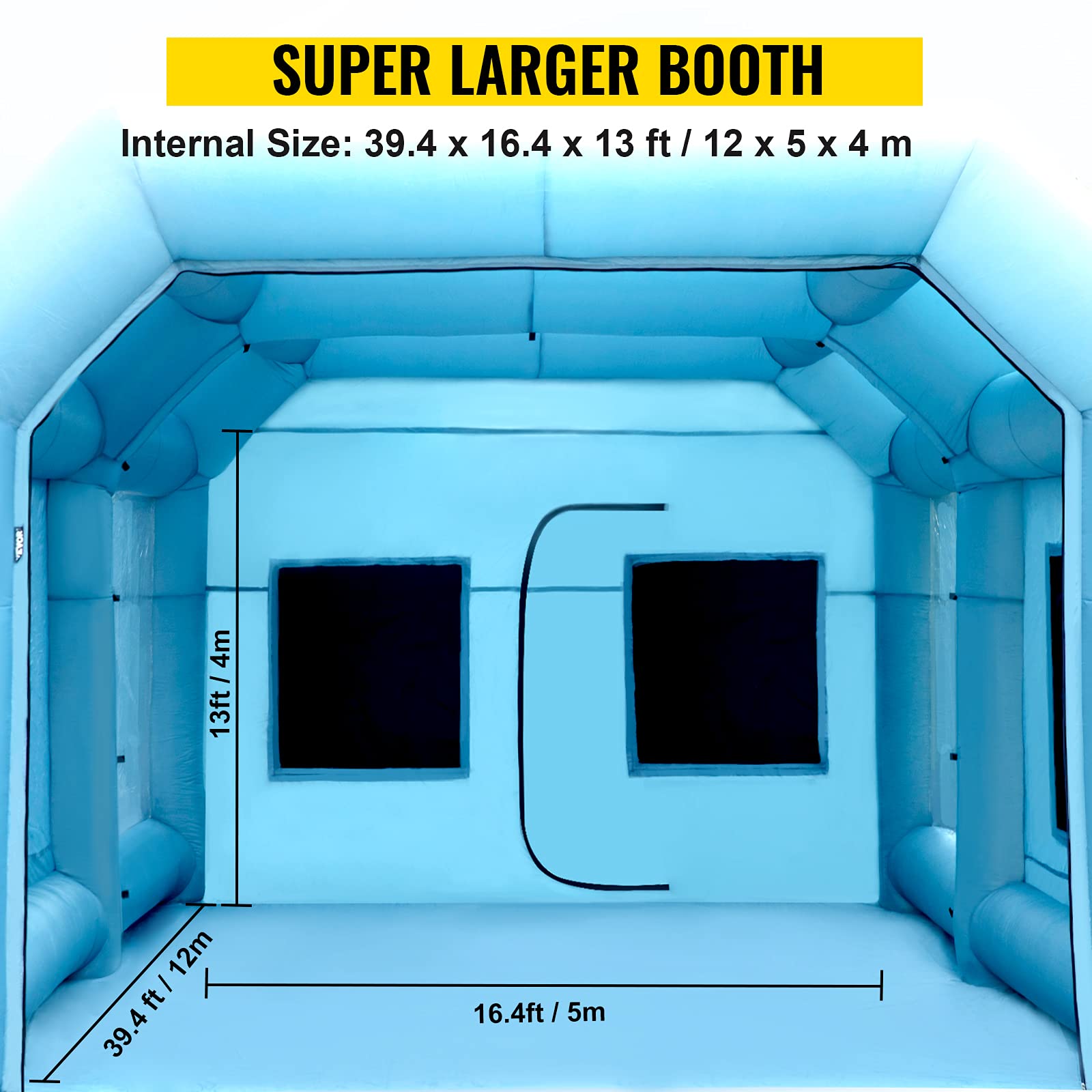 Buy Happybuy Inflatable Paint Booth 39.4x16.4x13ft with 2 Blowers