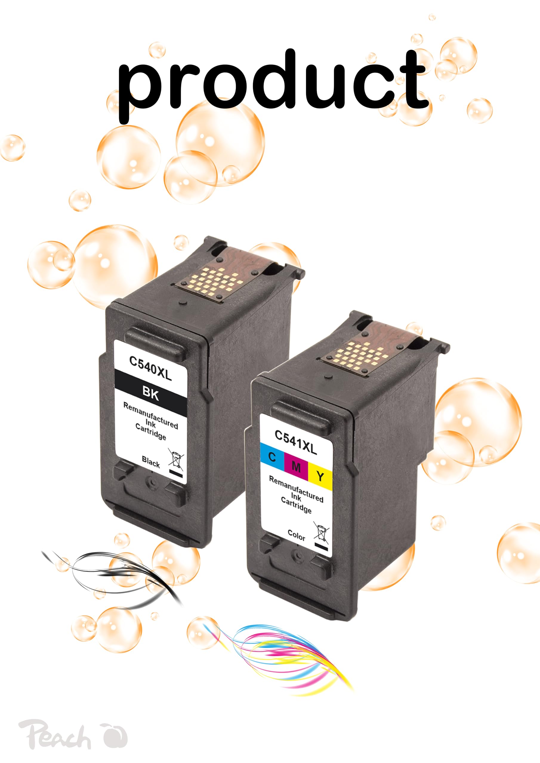 PEACH 316603 CARTUCHO DE TINTA PARA CANON PG-540XL, CL-541XL NEGRO, CIAN, MAGENTA, AMARILLO 2 PIEZA(S)
