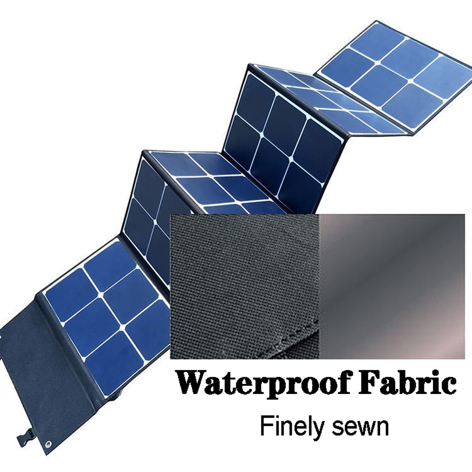 Paneles solares portátiles: cargador solar plegable de 120 W con salidas USB duales para carga de banco de energía, perfecto para acampar al aire libre