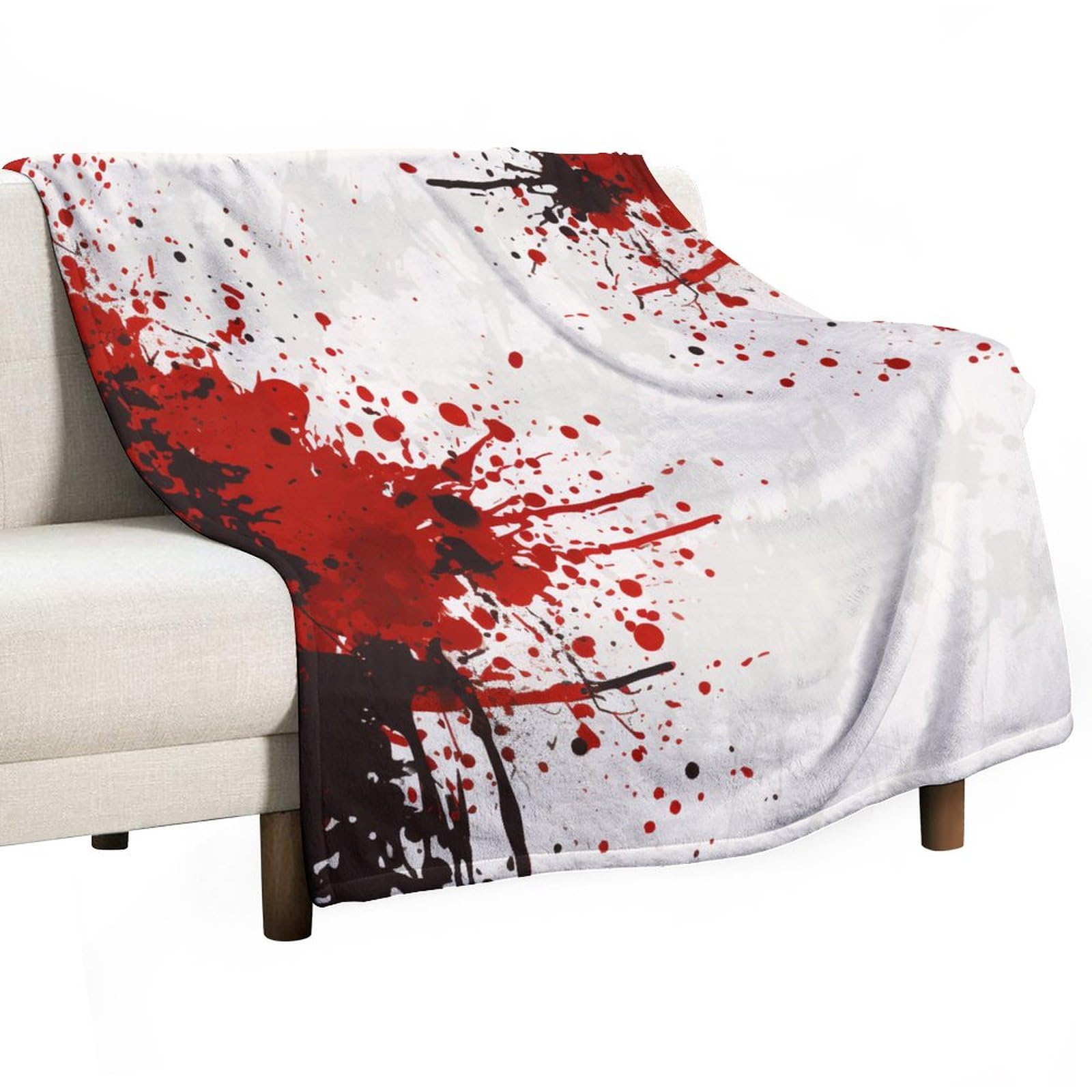 Amazon.com: Blanket Splashes of Blood Throw Blankets for Bed Happy