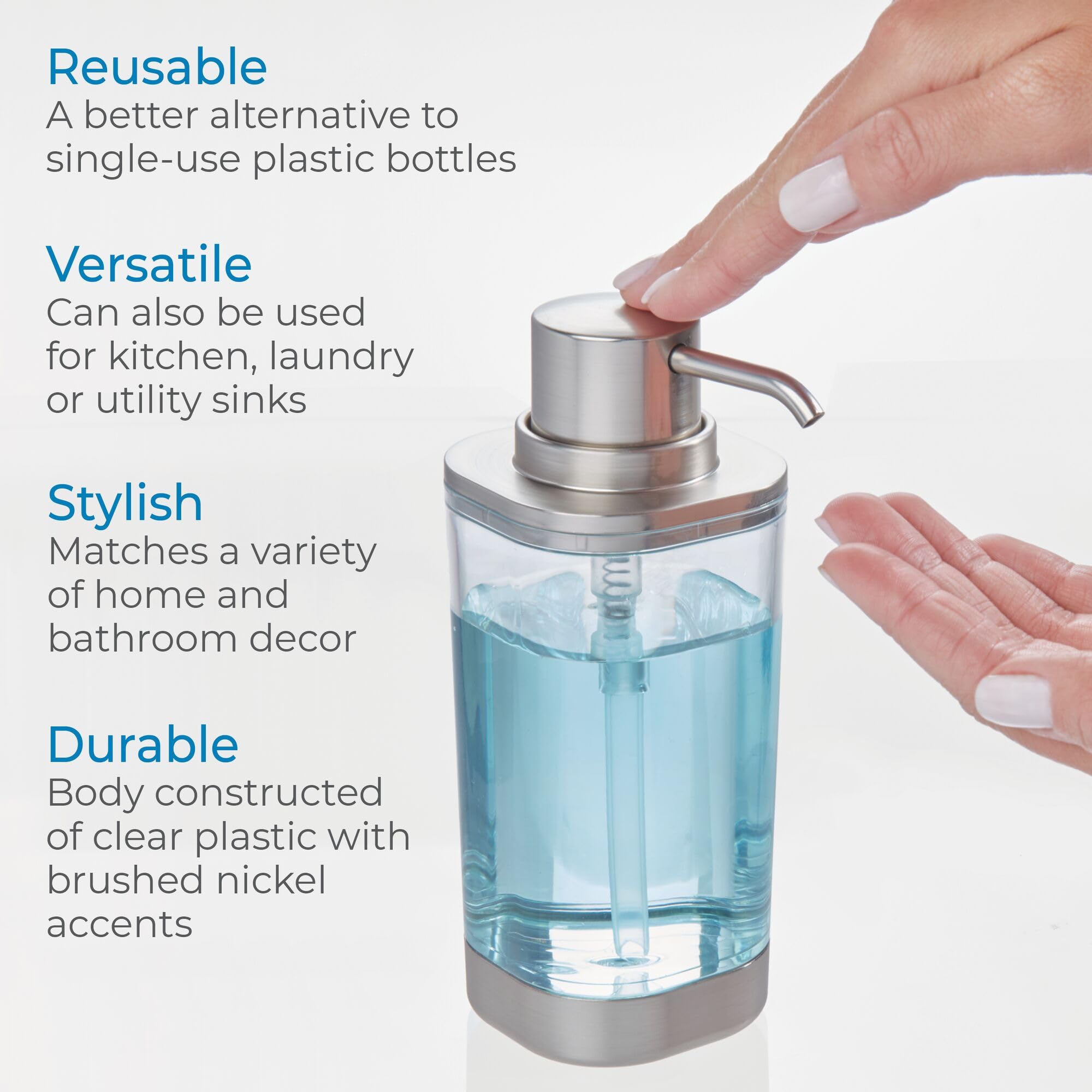 iDesign Stainless Steel Bar Soap Holder, The Preston Collection 4.5 x 4.5 x 1.75 , Brushed & Chrome Split Finish