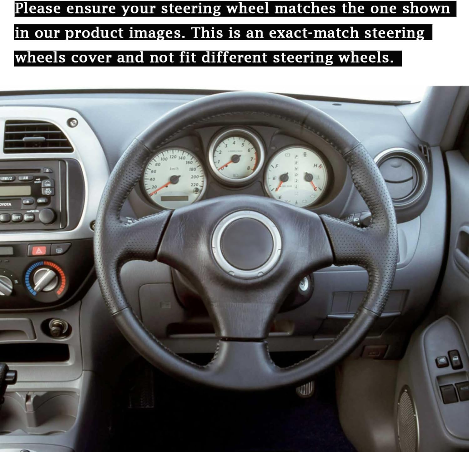 Car Steering Wheel Cover for 2002 Toyota Corolla Celica Gt 2004 Toyota Rav4 Supra Matrix for 2003 Lexus is 300 Manual Is300 Is200 Sc300 Hand Stitched