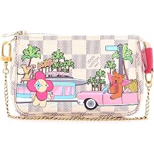 Pre-Loved Pochette Accessoires Limited Edition Vivienne Xmas Damier Mini, White