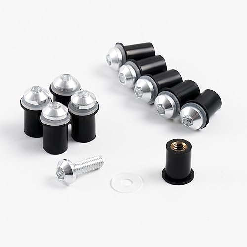 Miniatura 7 de FLPRO - Kit de tornillos universales para carenado, tornillos, tuercas, arandelas, kits de montaje de pernos de motocicleta, tornillos de carenado