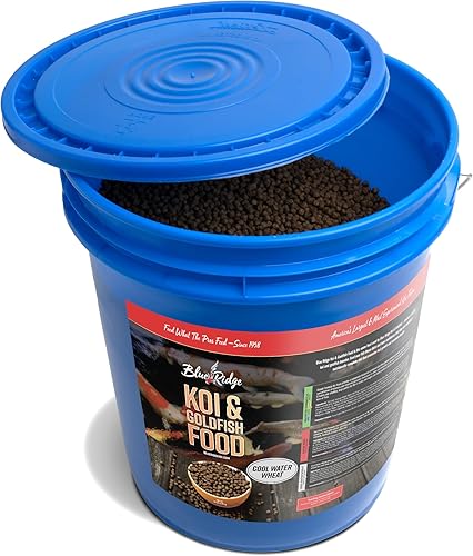 Miniatura 10 de Blue Ridge Koi Fish Food - Alimento Koi de 316 pulgadas de trigo de agua fría, alimento para peces dorados, alimento de pescado premium para