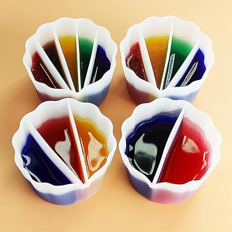 4 Pcs Silicone Split Cups for Resin Art and Jewelry Making