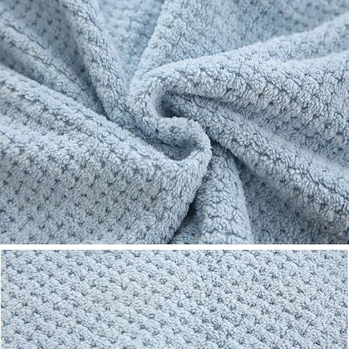 Miniatura 5 de M-bestl Paquete de 2 toallas de microfibra absorbente para el cabello, toalla de secado de cabello antiencrespamiento con botón para secar el