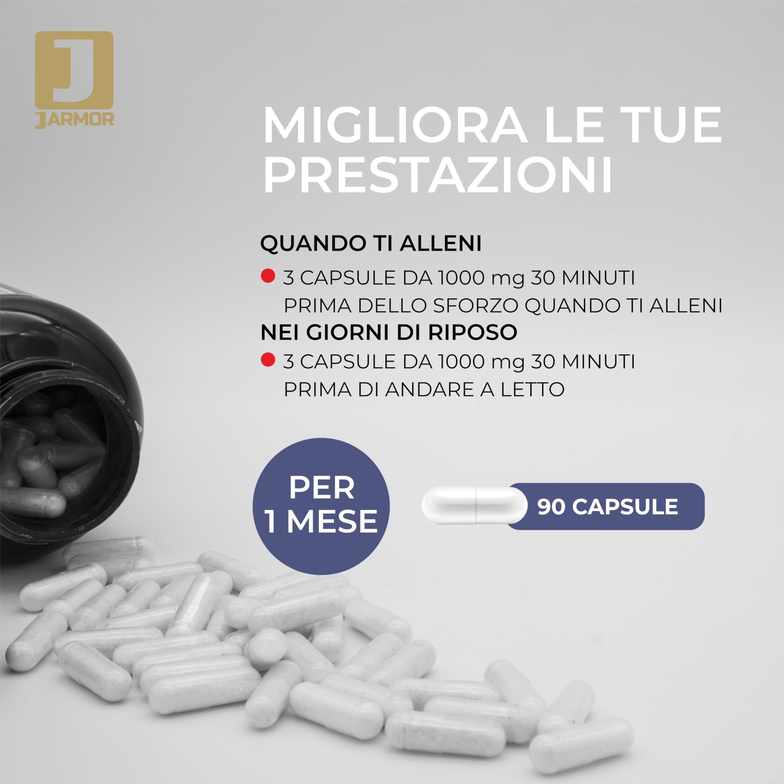 Citrullina Malato Integratore – 90 Capsule Vegane, 1000mg per Capsula (3000mg per Dose) – Pre-Workout Potente per Energia e Performance – Booster di Ossido Nitrico per Uomo e Donna