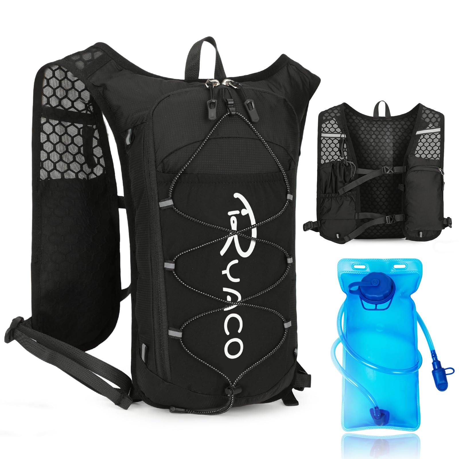 RYACO Running Hydration Vest , 2L Leak‑Proof Water Bladder for Running