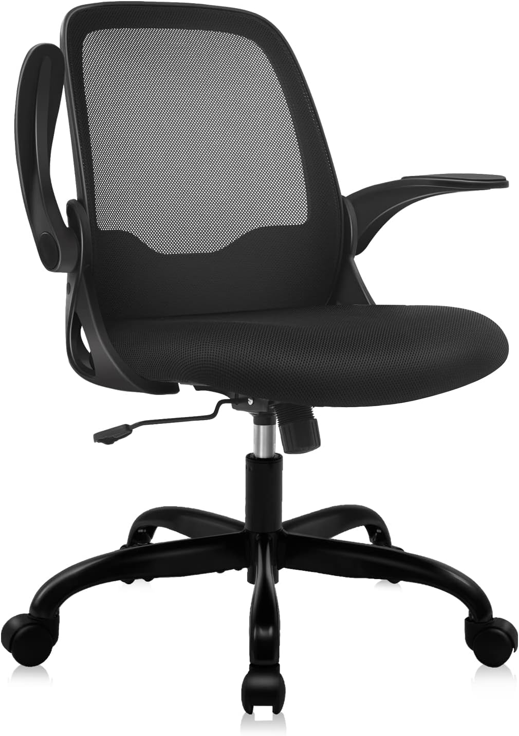 Office Chair, KERDOM Ergonomic Desk Chair, Breathable Mesh Computer Chair, Comfy Swivel Task Chair with Flip-up Armrests and Adjustable Height