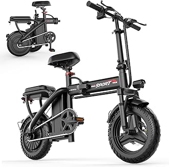 Electric Bike for Adults, Folding Electric Bike, 500W Motor, Up to 20 MPH, 20 Miles in Pedal Assist Mode, 48V 10AH Removable Battery, Electric Mini Bike, UL 2849 Certified