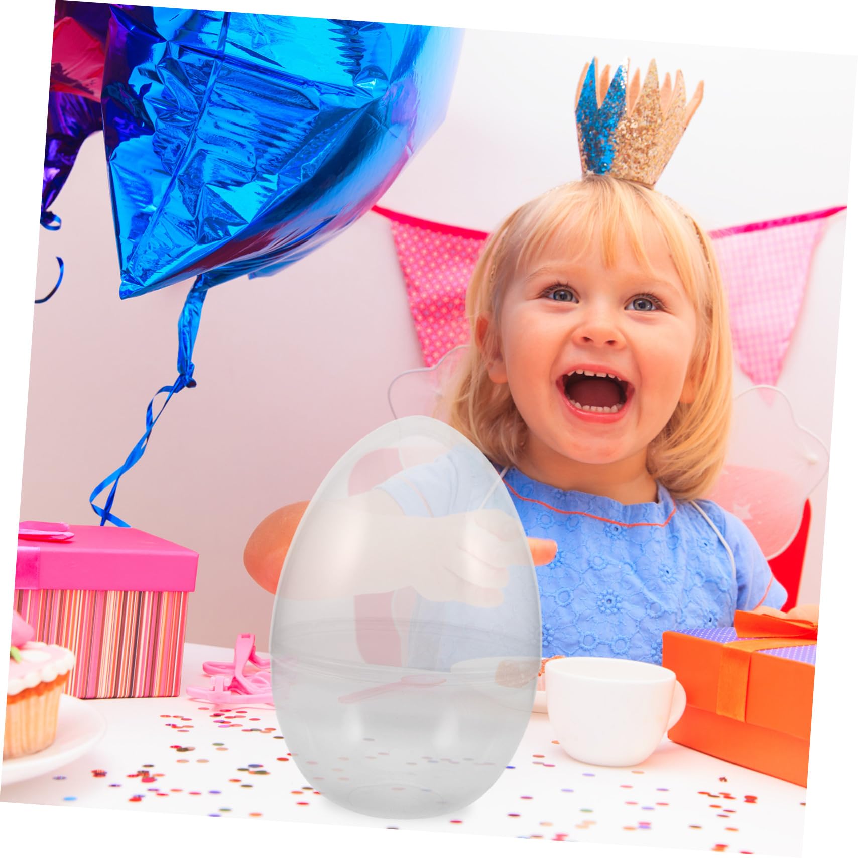 VOSAREA Uovo di Pasqua in Riempibile Capsula Gigante Vuota per Bomboniere Tema Pasquale Confezione Regalo Fai da Te Premio in Classe Scatola per Imballaggio