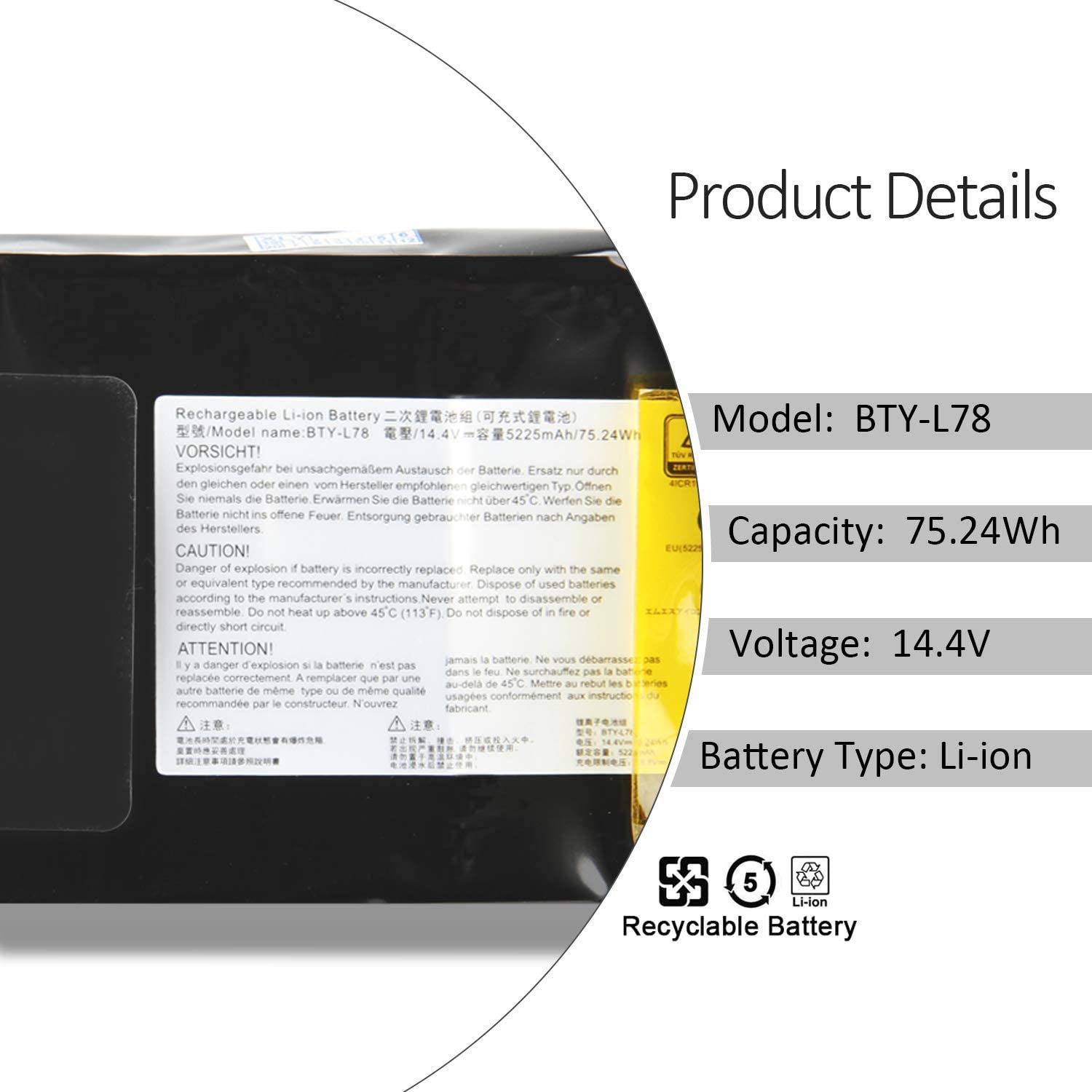 BTY-L78 Bateria Laptopa