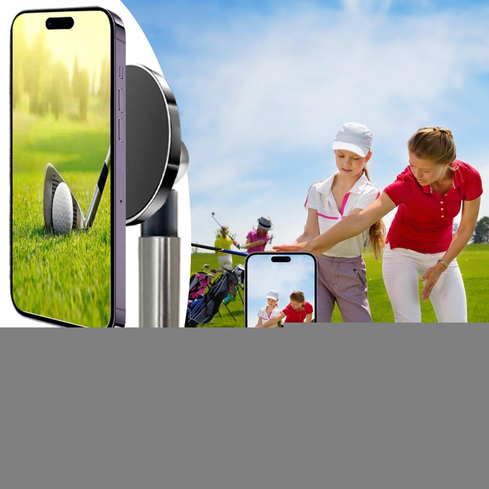 Porta Telefono Da Golf Supporto Analizzatore Telefonico In Lega Stabile | Monopiede Magnetico Da Golf Per Registrazione Swing Golfistico Per Pratica Campo Appassionati Allenatori Vlogger