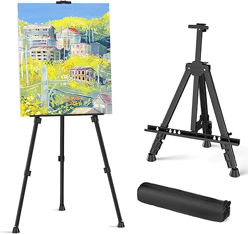 Soporte de caballete para pintar  Caballetes artísticos para pintura de adultos  Soporte grande de lona de metal  Caballete de dibujo alto ajustable