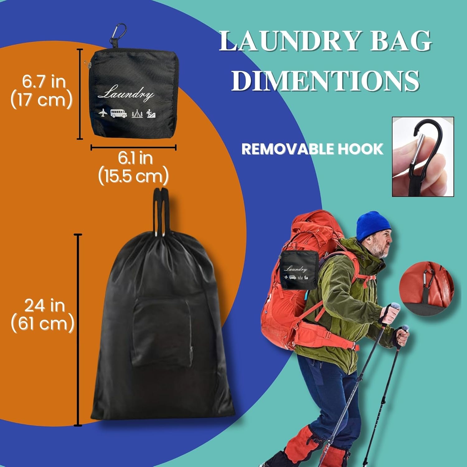 Travel Laundry Detergent Sheets Kit – 30-Count Laundry Detergent Sheets for Sink & Machine Wash, Portable Clothesline and Travel Laundry Bag Great for Cruises, Camping & Backpacking - Image 8