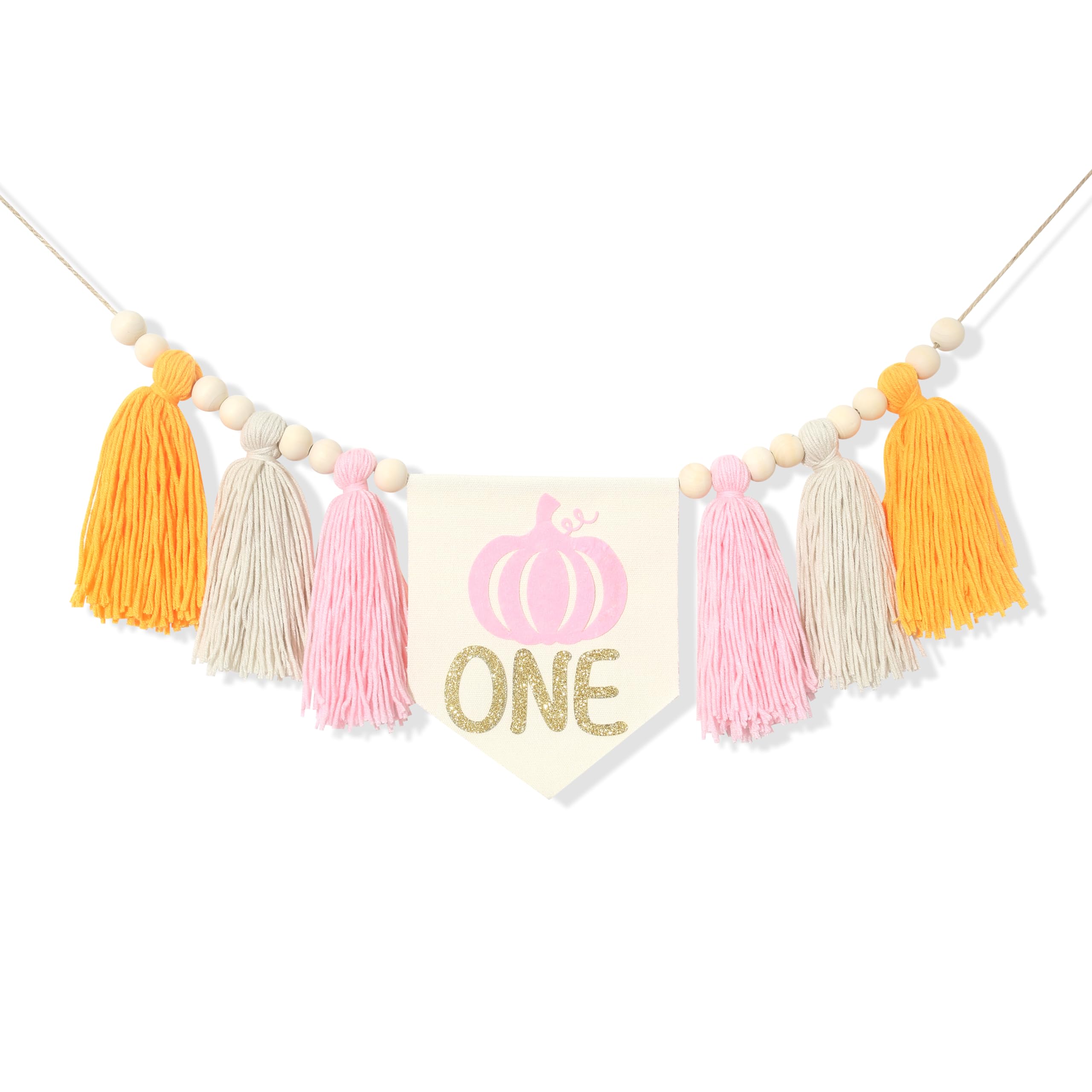 Pumpkin First Birthday Tassel Highchair Banner - Fall 1st Birthday Party Tassel Banner - 1st Birthday Pumpkin-Themed High Chair Banner - First Birthday Pumpkin Garland - Little Pumpkin 1st Birthday Party Supplies