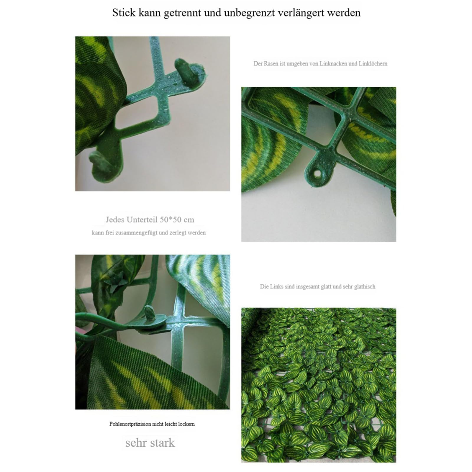 Brise-vue de jardin en lierre artificiel - 100 x 200 cm - Plusieurs tailles - Clôture de lierre vert avec connexion renforcée - Haies artificielles avec feuilles de vigne (100 x 200 cm, 1)
