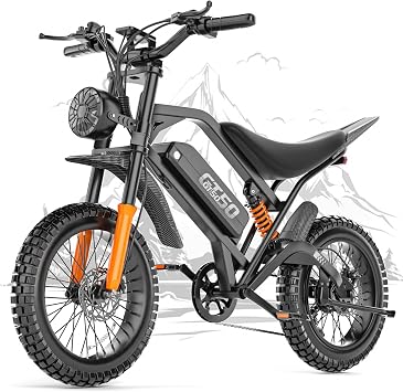 Electric Dirt Bike, 5500W Peak Electric Motorcycle with 48V/30AH Battery Ebike, 40MPH, Hydraulic Brakes, Full Suspensions, 7-Speed, Mountain Off-Road E Dirt Bike for Teens & Adults
