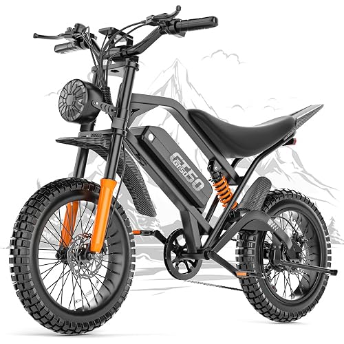 Electric Dirt Bike, 5500W Peak Electric Motorcycle with 48V/30AH Battery Ebike, 40MPH, Hydraulic Brakes, Full Suspensions, 7-Speed, Mountain Off-Road E Dirt Bike for Teens & Adults