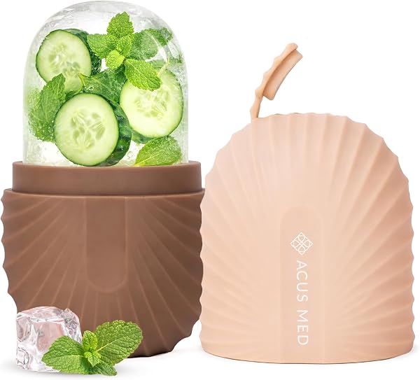 Face Ice Roller - Eisroller Gesicht - Silikon Eis Gesichtsroller und Augen - Kühlender Gesichtsmassager gegen Schwellungen & Augenringe - Anti-Aging - Straffen - 1