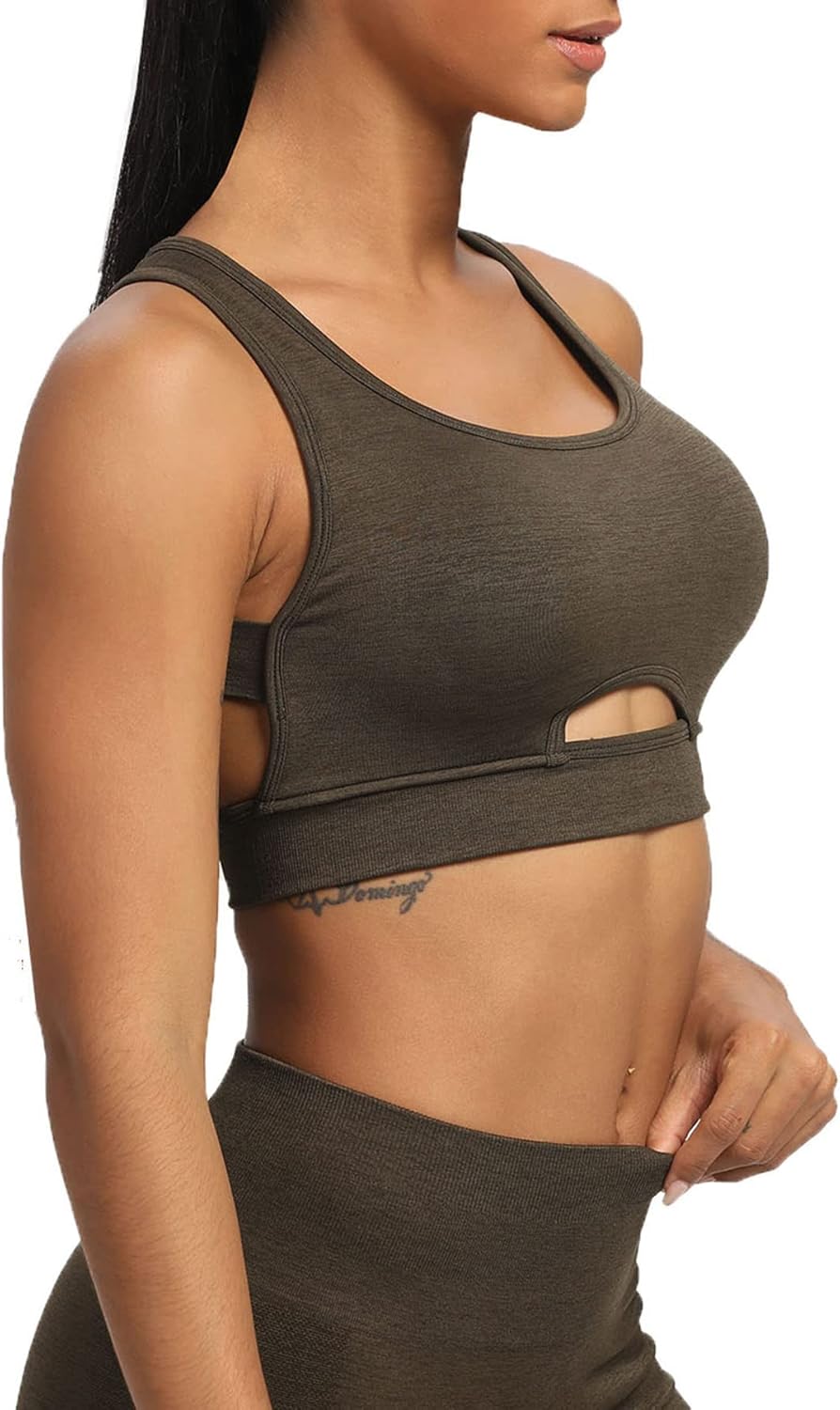 Aoxjox Women's Workout Seamless Sports Bras Tri-Straps Journey Fitness Gym Running Yoga Crop Tank Top at  Women’s Clothing store