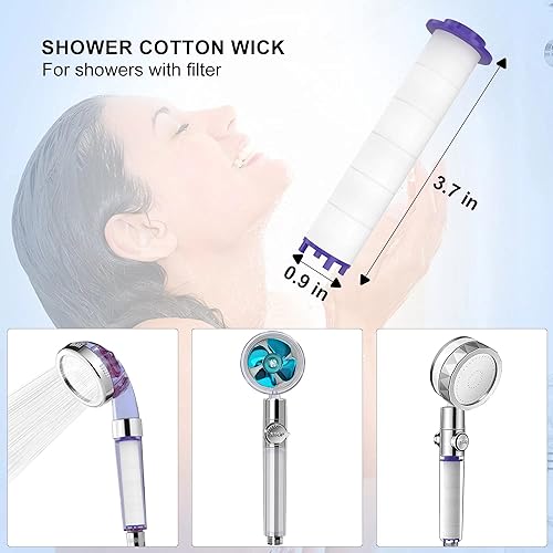 Miniatura 5 de Filtro de cabezal de ducha Hydro Jet, 12 piezas, filtro de cabezal de ducha de mano Vortex Turbo Fan de alta presión