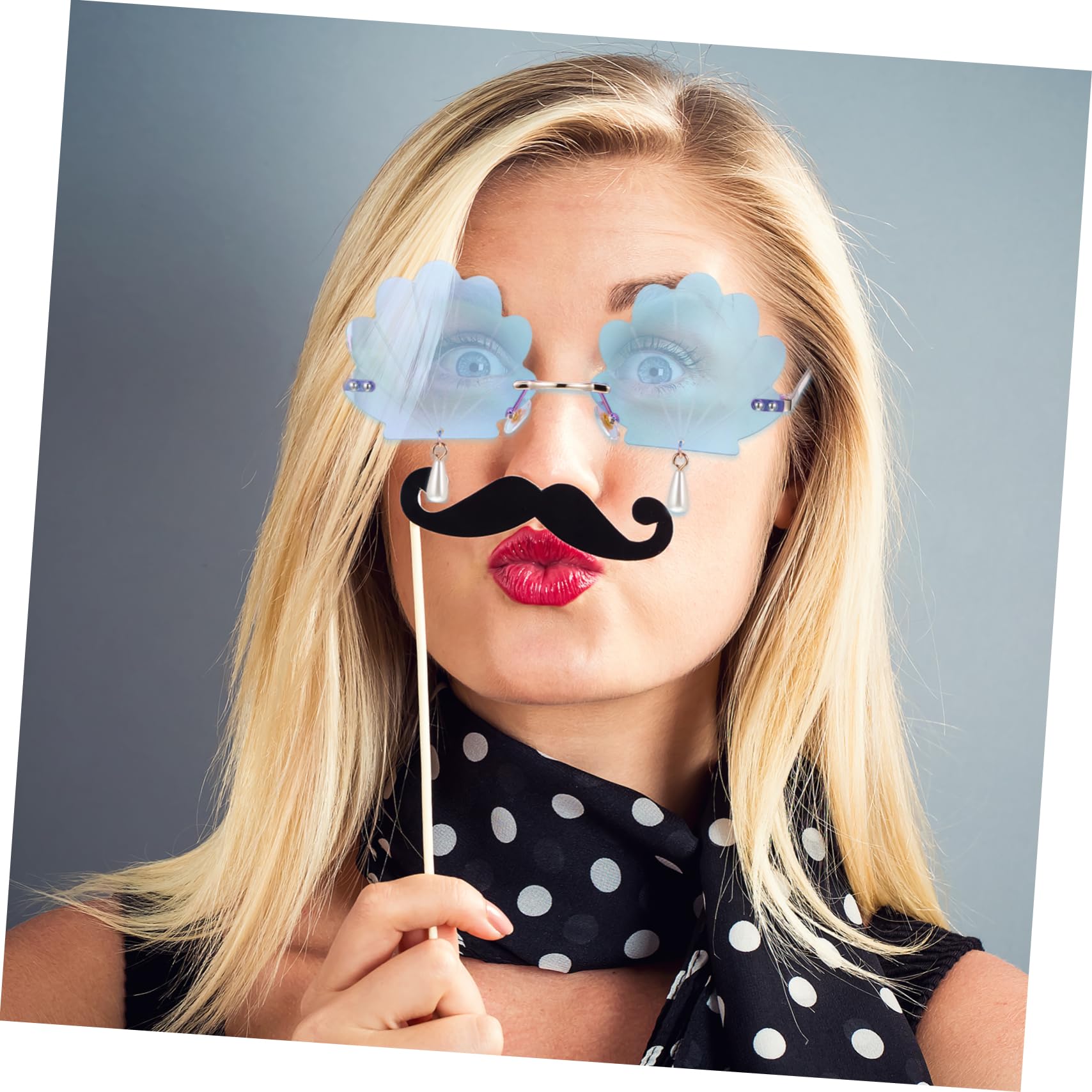 BESPORTBLE 6 Stk Muschel- -brille Partybrillen Rave-brille Party-requisiten Partybrille Für Erwachsene Shell-brille Kreative Brille Rahmenlose Brille Kind Hülse