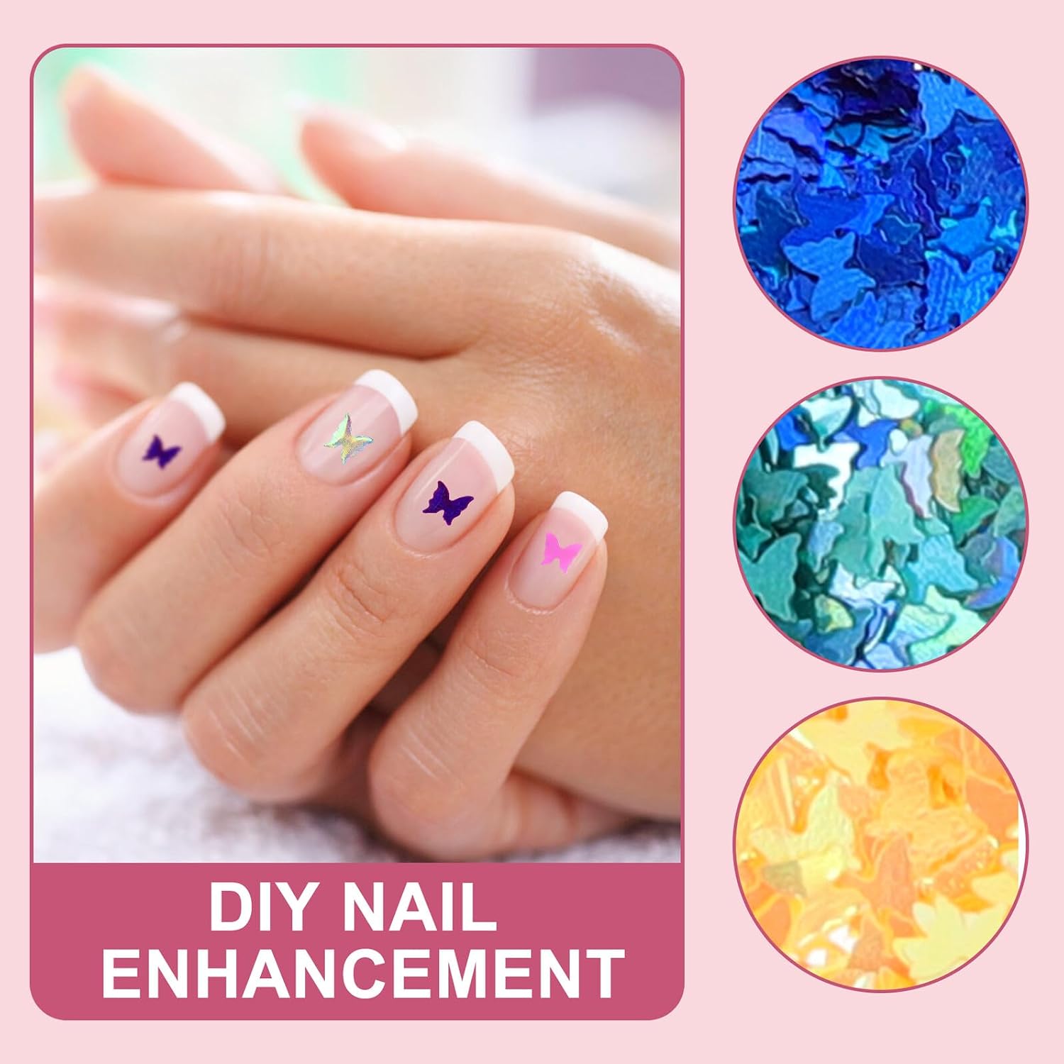 PP PET Butterfly Nail Glitter Sequins Xmas Halloween Boxes image 4