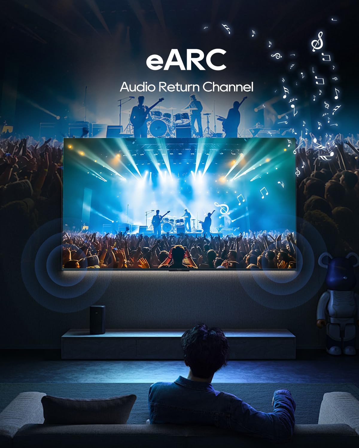 UCEC 8K HDMI Cable 3ft, 48Gbps 8K@60Hz 4K@120Hz High Speed Cord, HDMI 2.1 Cable Compatible with PS5, Fit for Xbox/TV/PC Monitor/Projector image 5 of 7 B0DX6W7MRL