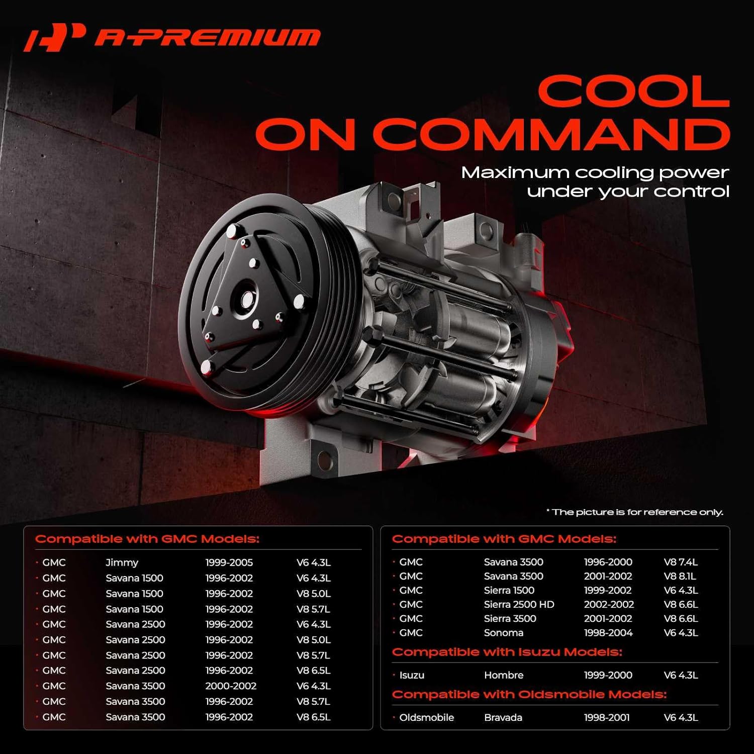 A-Premium Air Conditioner Ac Compressor With Clutch Compatib...