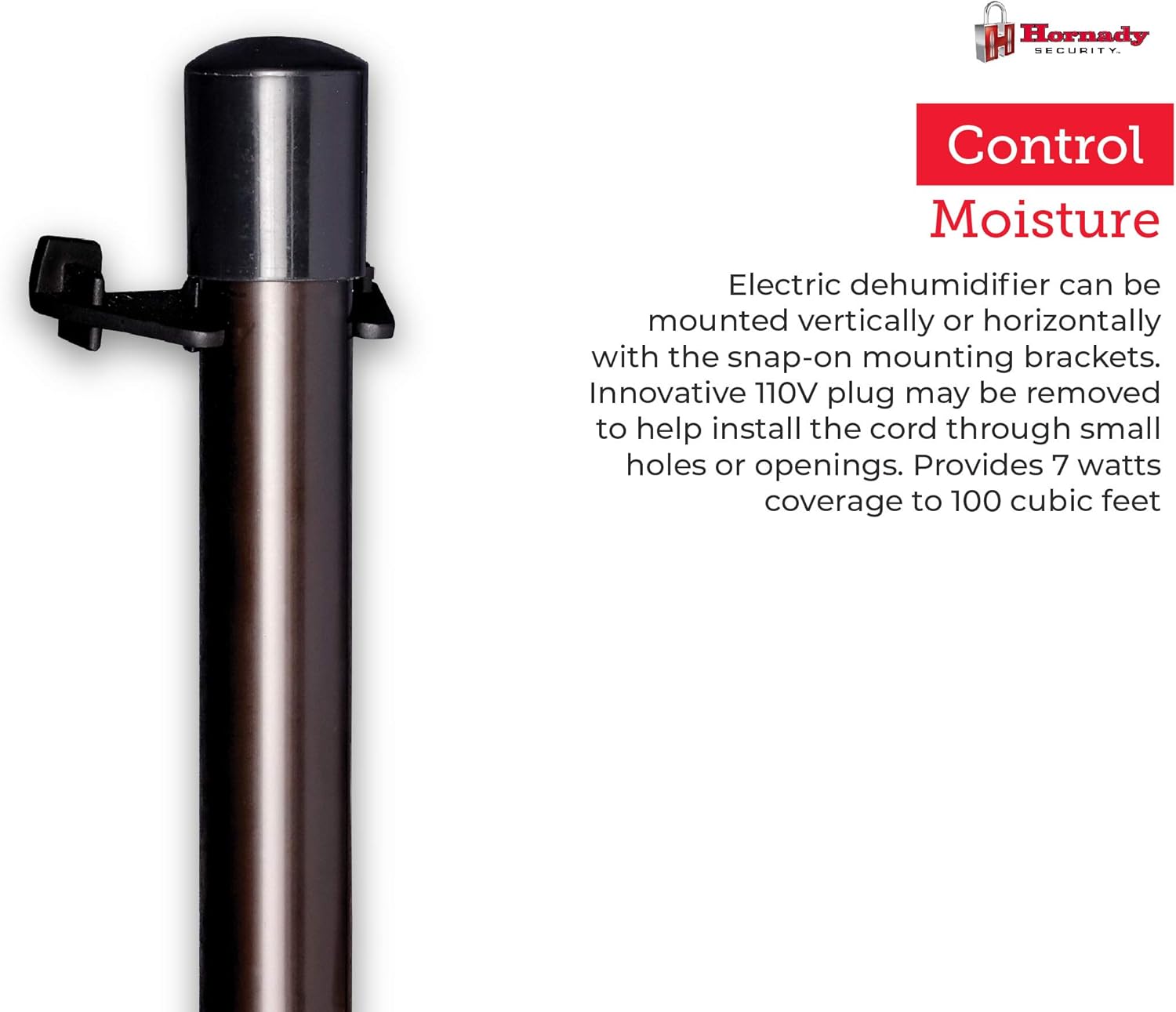 Hornady Gun Safe Dehumidifier Rod 12 Inch, Black, 95903 - Maintenance-Free Plug-In Electric Dehumidifier Eliminates Moisture for Gun Safes & Cabinets to Help Prevent Rust & Corrosion in Your Gun Vault : Sports & Outdoors