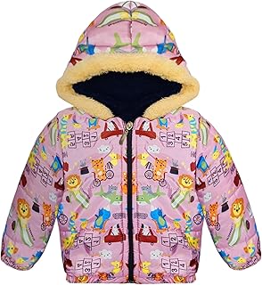 جاكيت بغطاء للرأس وأكمام طويلة مطبوع عليه حيوانات للبنات من بيبي شورا (قطعة واحدة)