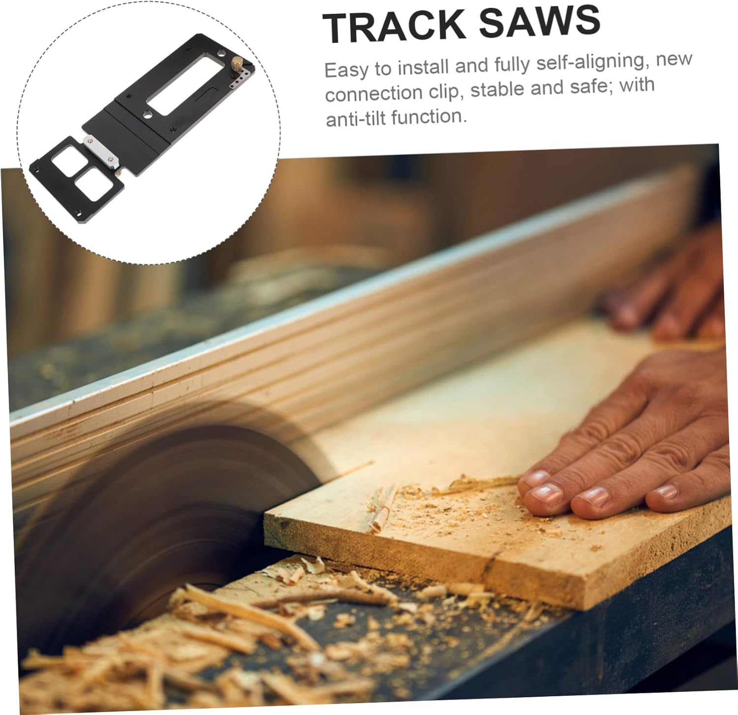 Artibetter Right Angle Circular Saw Guide Rail for Track Saws Stop for Accurate Cuts Compatible and Construction