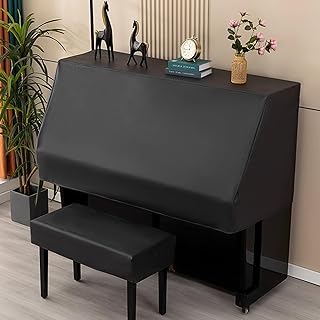 Mavcobo Upright Piano Cover High-End Piano Half Cover - Piano Keyboard Cover Piano Cover Cloth Dustproof Waterproof Moisture-Proof(B,155 * 40cm)