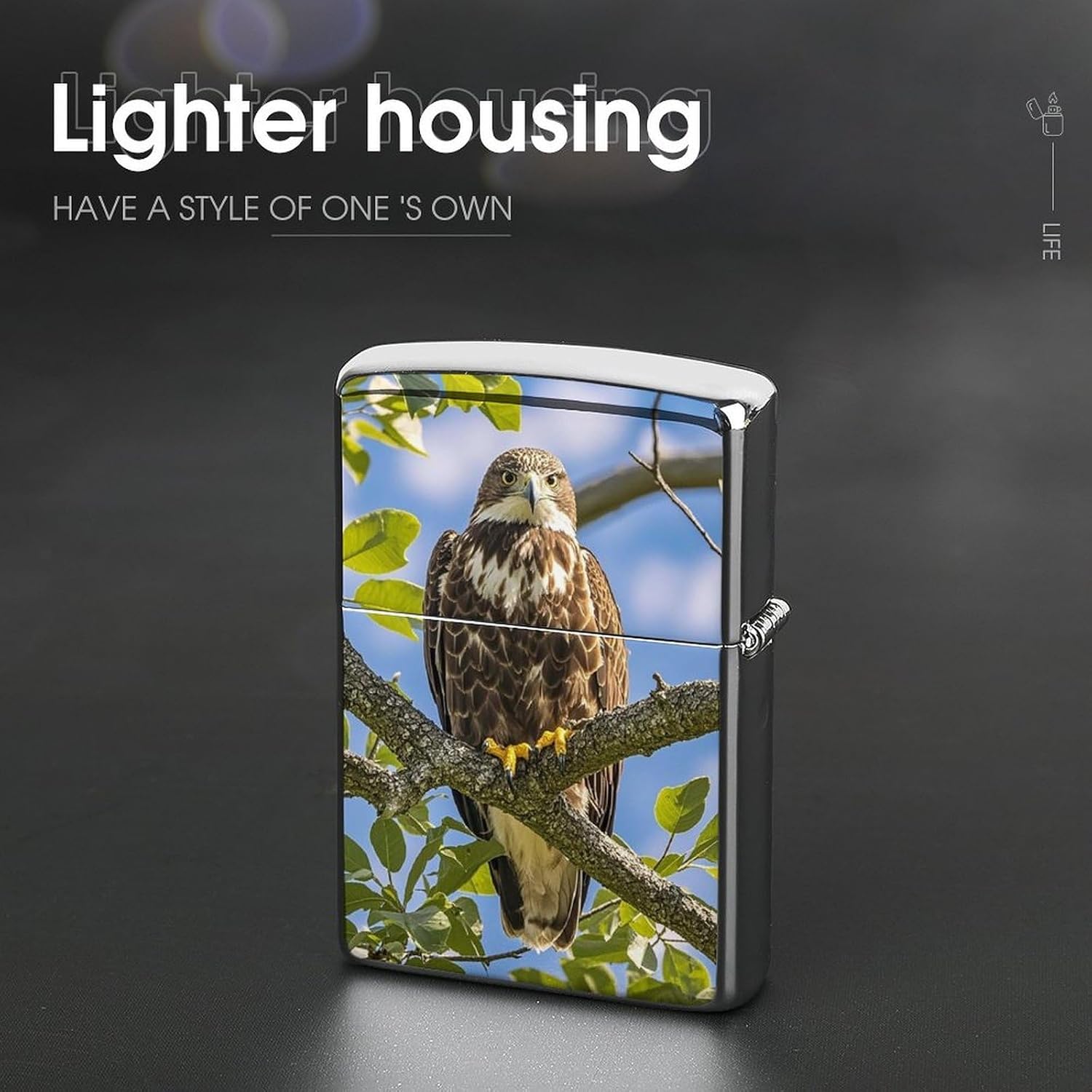 Owl Metal Lighter Cover Case Pouch Holder image 4