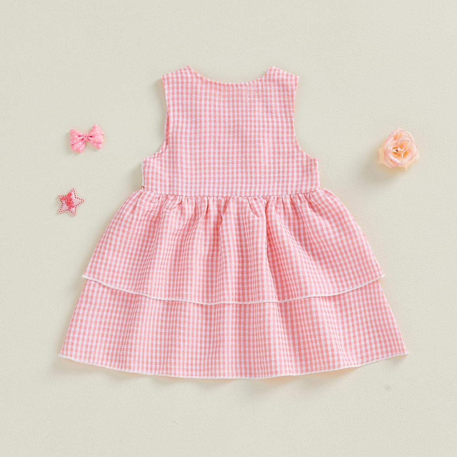 Thorn Tree Toddler Girls Dress Summer Casual Sleeveless Dresses Embroidery Kids Ruffle Sundress Princess Spring Dress - Image 4
